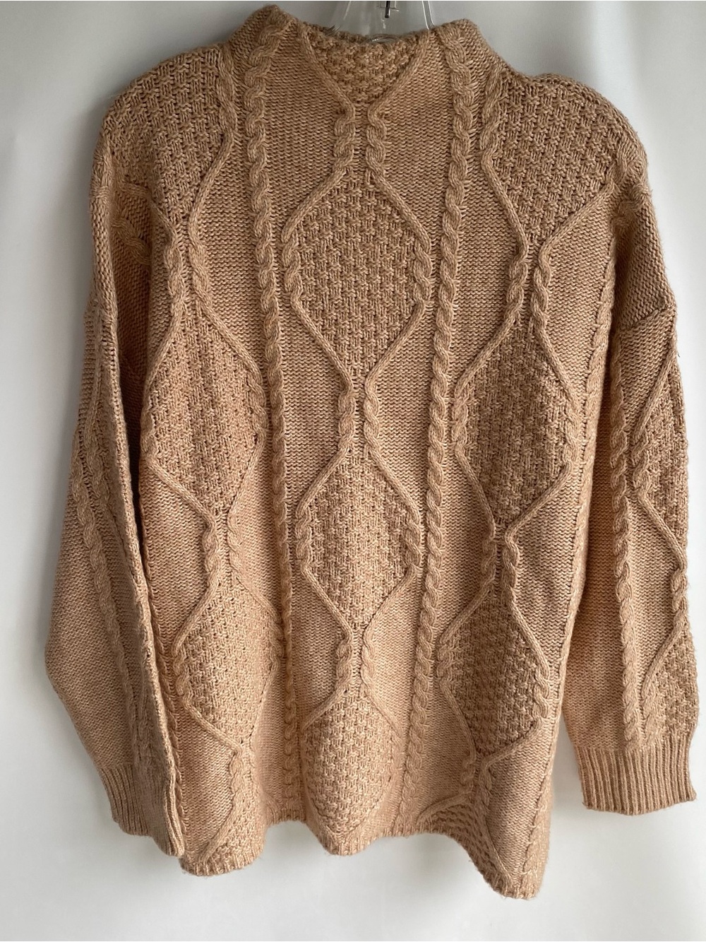 St Johns Bay chunky knit mock neck sweater fall winter cozy cabin lodge XL